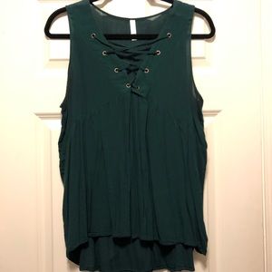 Green tank top